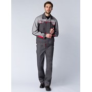 Костюм Фаворит-1 Премиум (тк.Смесовая,240) брюки, т.серый/св.серый (56-58; 182-188) фото