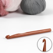 Крючок для вязания, бамбуковый, d 10 мм, 15 см фотография