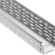 Лоток листовой перфорированный 300х80 L3000 сталь 0.8 мм IEK CLP10-080-300-3 фото