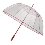Зонт-трость механический, прозрачный (Артикул: RD2, цвет: 8026,8057,8111,8120,PMS814C) фото
