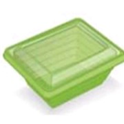 Набор контейнеров светло-салатовые или прозрачные с кристально-прозрачными крышками, 750 мл., 4 шт. фото