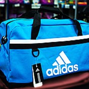 Спортивная дорожная сумка ADIDAS большая 55х23х35см голубая фотография