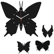 Часы бабочки, настенные часы в форме бабочки. фото