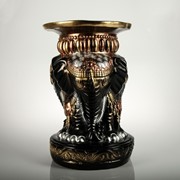 Подставка декоративная “Индийский слон“, чёрная, 42 см фото