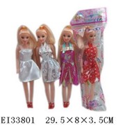 Кукла 11 простая стильная в платье в пакете,100454198/NN