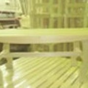 Лавка с фигурными ножками 1м липа фото