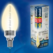 Лампа CRYSTAL серия (Специальная серия для хрустальных люстр) LED-C37P-5W/WW/E14/FR ALC02SL пластик фото