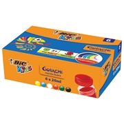 Гуашь BIC Kids, 6 цветов по 20 мл, без кисти, картонная упаковка, 947714 фото
