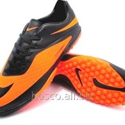 Футбольные сороконожки Nike HyperVenom Phelon TF Black/ Orange фотография