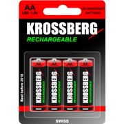 Перезаряжаемые батарейки Krossberg Rechargeable