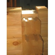 Брус клееный профилированный из Ангарской сосны, с зарезаными чашками (140/120,160,200,240) фотография