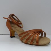 Туфли для бальных танцев, каблук 5 см (коричневый) фото