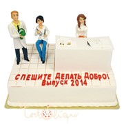 Праздничный торт выпускной у медиков №871 фотография