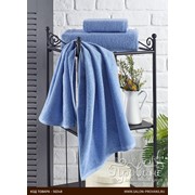 Полотенце для ванной Karna EFOR хлопковая махра голубой 50х100 фото