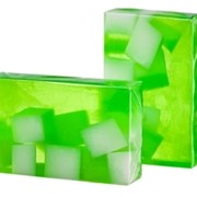 Мыло с кубиками ручной работы “Зеленое яблоко“ фото