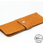Кожаный кошелек “Эмбер“ (песочный) фото