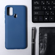 Чехол Krutoff, для Samsung Galaxy Galaxy M31 (M315), матовый, синий фото