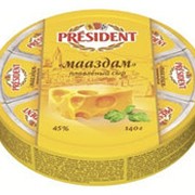 Сыр плавленый PRESIDENT маасдам, 140г*8шт фотография