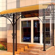 Козырьки из поликарбоната, навес над крыльцом фото