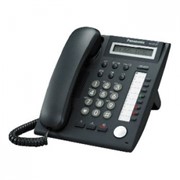 Цифровой системный телефон с 1-строчным ЖК, черный Panasonic KX-DT321RU-B фото