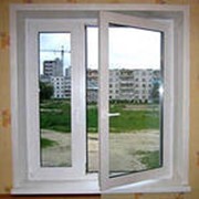 Окно пластиковое 2080х1380 (профиль Ортекс) для кирпичного дома фотография