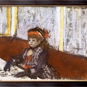 Картина Молодая женщина в кафе, 1877 , Дега, Эдгар фотография