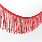 Тесьма декоративная 'Бахрома', 10 см, 5 ± 0,5 м, цвет красный фотография