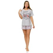 Комплект женский (футболка, шорты) цвет МИКС, размер 48 фото
