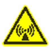 Предупреждающий знак, код W 12 Внимание. Электромагнитное поле фото