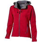 Куртка софтшел Match женская, красный/серый фотография