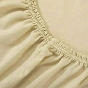 Простыня на резинке 180х200 кремовая фото