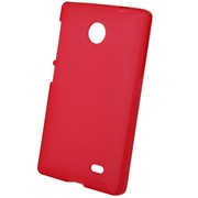 Чехол силиконовый матовый для Nokia X красный фото