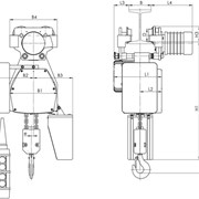 Таль цепная электрическая ВЕ103М, г/п -1 тонн, в/п -3,2 метра, пр-во Болгария фото