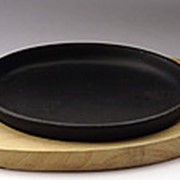 Сковорода круглая на деревянной подставке 185 мм [DSU-S-20u] фотография