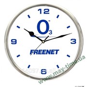 Настенные часы с логотипом Freenet циферблат белый
