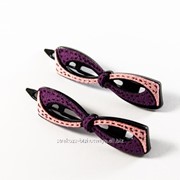 Заколка боковая (крепление как на челку), цветная замшевая, пара 230083(8) фото