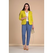 Костюм Леди Лайн 416 горчица-голубой фото