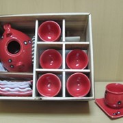 Набор чайный Романтика /Чайник+камин+2 кружки/, арт. 93205 ТШВ