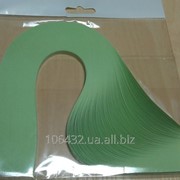 Бумага для квиллинга зеленый пастельный, размер 5 х297мм 107053 фото
