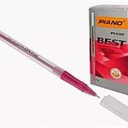 Ручка шариковая Piano “Best“, красная, 0.5 мм., корпус прозр., игол. наконеч., РТ-1157 фотография