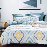 Комплект постельного белья двуспальный с разноцветным узором фото
