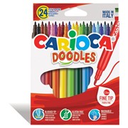 Фломастеры CARIOCA (Италия) “Doodles“, 24 цвета, суперсмываемые, 42315 фотография