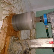 Алмазное сверление диаметр 100 мм железобетон за см прохода фото