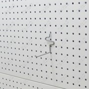 Крючок для перфорированной панели одинарный L=100мм d=4мм, цинк, EKP590 фотография