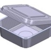 Универсальный прямоугольный контейнер с совмещенной крышкой 13,2х13,2х6 см. фотография