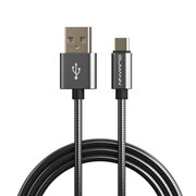Шнур Qumann USB-microUSB 1м черный фото