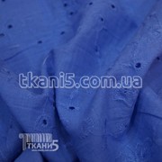 Ткань Батист вышивка ( синий ) 1269