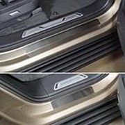 Накладки на пороги VW Touareg 2018-наст.время (лист шлиф. 4шт) фото