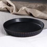 Форма для выпечки “Круг“, черная матовая, 26 см, керамика фотография