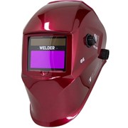 Маска сварщика WELDER PRO Ф5 хамелеон 93*33, DIN 4/9-13, Li, внеш. рег. смен. батарея, КРАСНАЯ /20/ фото